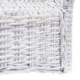 vidaXL Eetkamerstoelen 2 st kubu rattan en mahoniehout lichtbruin