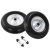 vidaXL Wheelbarrow Wheel with Axle 4.00-8 390 mm Solid PU