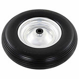 vidaXL Wheelbarrow Wheel with Axle 4.00-8 390 mm Solid PU