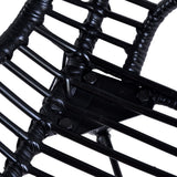 vidaXL Eetkamerstoelen 2 st natuurlijk rattan zwart