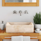 vidaXL Sink 45x30x12 cm Marble High-Gloss Black