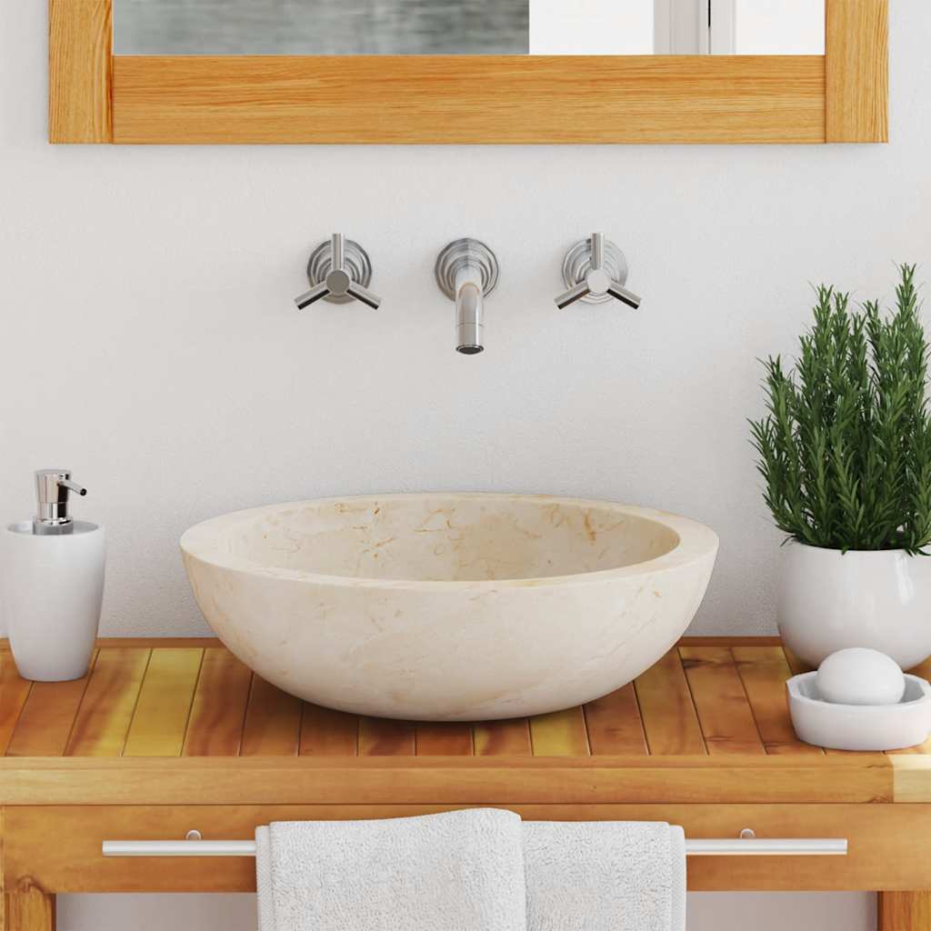 vidaXL Sink 40x12 cm Marble Black