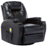 vidaXL Rocking Massage Chair Artificial Leather Black