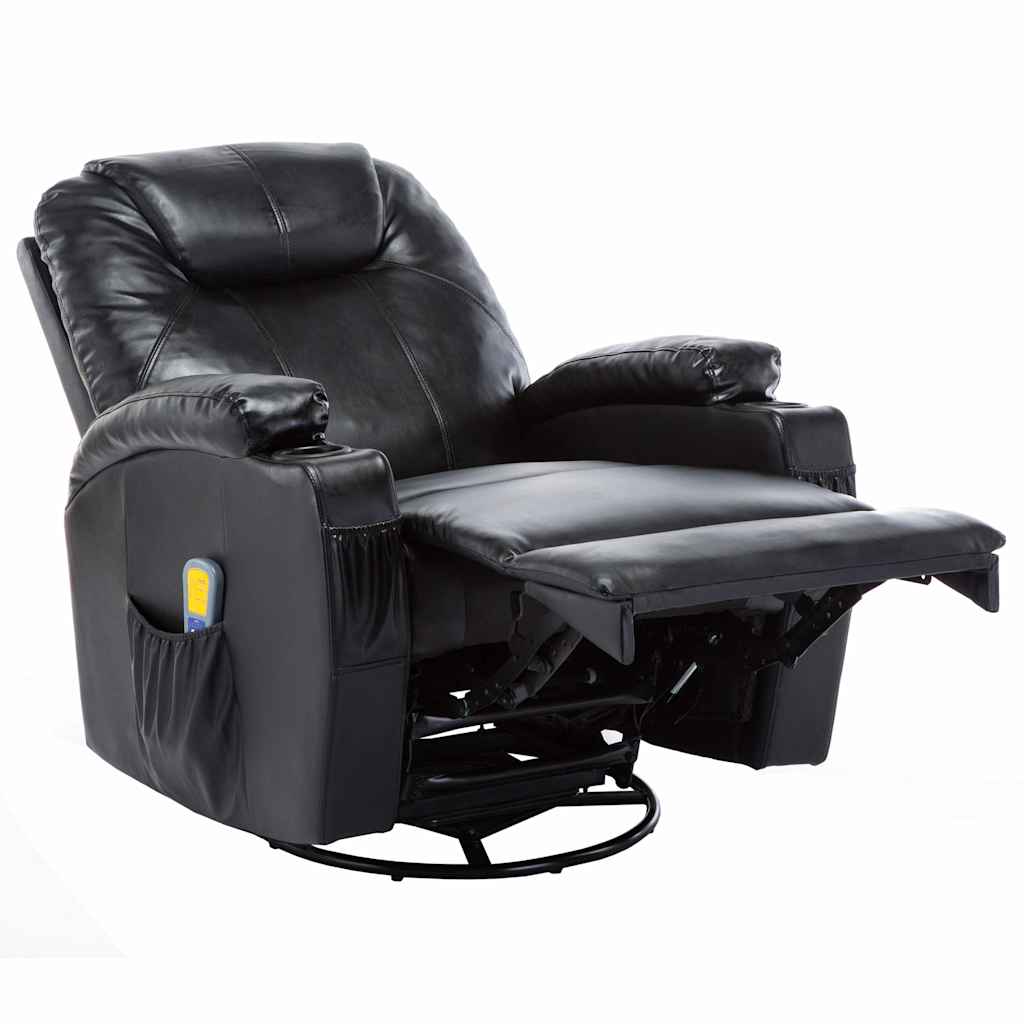 vidaXL Rocking Massage Chair Artificial Leather Black