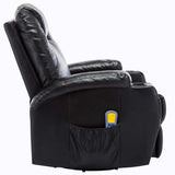 vidaXL Rocking Massage Chair Artificial Leather Black