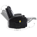 vidaXL Rocking Massage Chair Artificial Leather Black