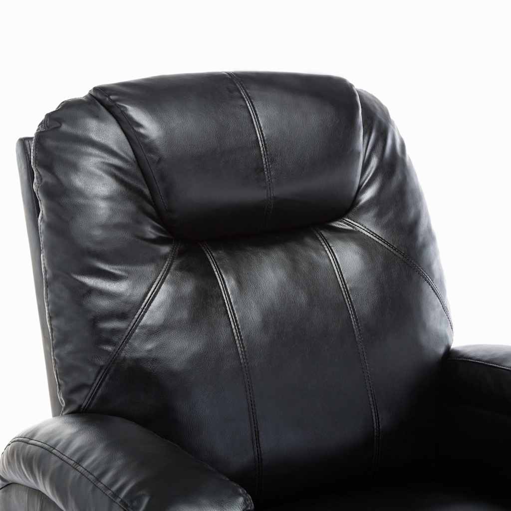 vidaXL Rocking Massage Chair Artificial Leather Black
