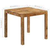 vidaXL Dining Table 82x80x76 cm Solid Mango Wood