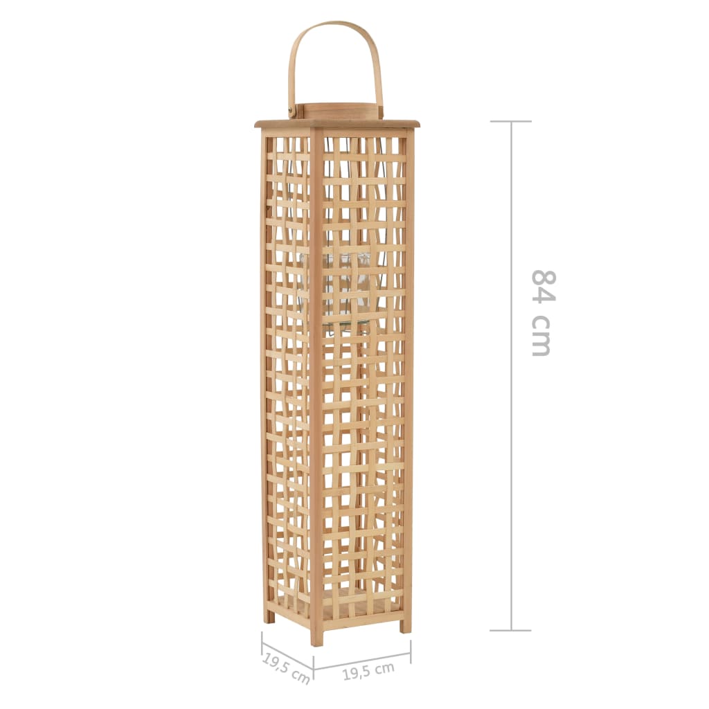 vidaXL Lantern Holder Hanging Bamboo Natural