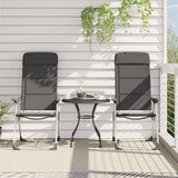 vidaXL Camping Chairs 58x69x111 cm Aluminium Grey 2 pcs