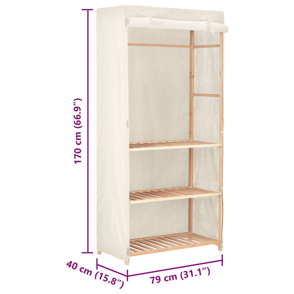 vidaXL Kledingkast 3-laags 79x40x170 cm