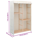 vidaXL 3-Tier Wardrobe 110x40x170 cm