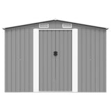 vidaXL Tuinschuur 257x298x178 cm metaal groen