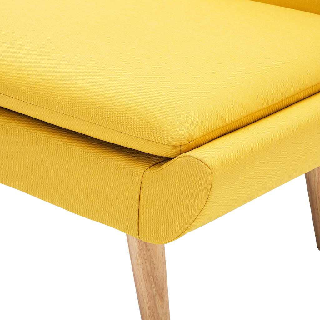 vidaXL Fauteuil en tissu jaune