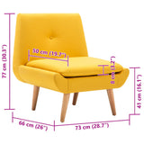 vidaXL Fauteuil en tissu jaune