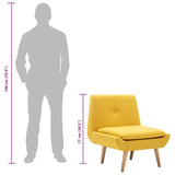 vidaXL Fauteuil en tissu jaune