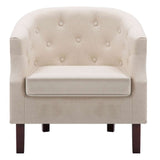 vidaXL Fauteuil stof beige
