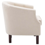 vidaXL Fauteuil stof beige