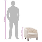 vidaXL Fauteuil stof beige