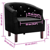 vidaXL Fauteuil fluweel zwart