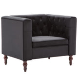 vidaXL Fauteuil fluweel zwart
