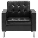 vidaXL Fauteuil zwart 75x70x75 cm kunstleer