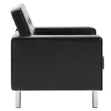 vidaXL Fauteuil zwart 75x70x75 cm kunstleer