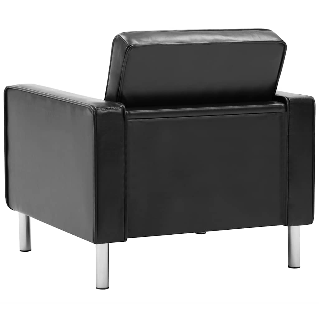 vidaXL Fauteuil zwart 75x70x75 cm kunstleer