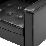 vidaXL Fauteuil zwart 75x70x75 cm kunstleer