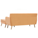 vidaXL Banque L-vormig 171,5x138x81,5 cm tissu orange
