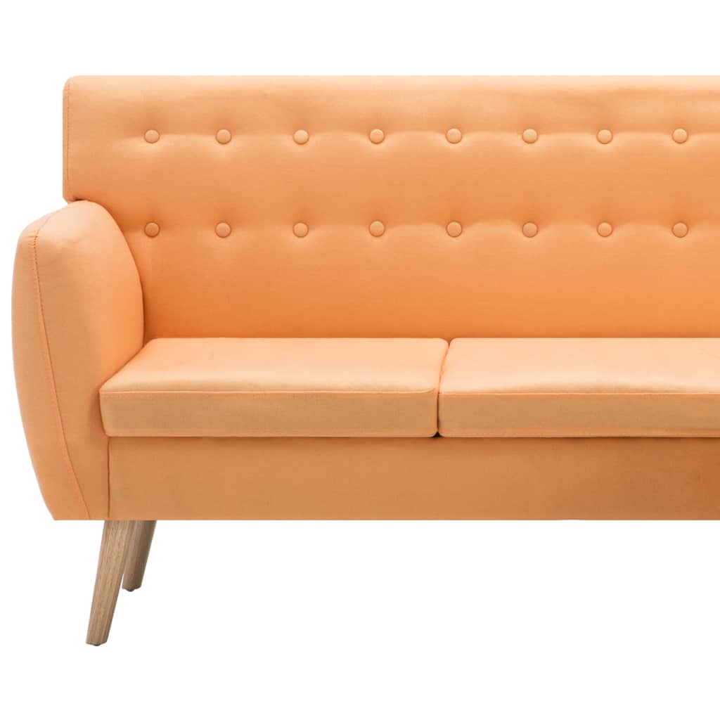 vidaXL Banque L-vormig 171,5x138x81,5 cm tissu orange