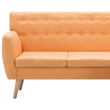 vidaXL Banque L-vormig 171,5x138x81,5 cm tissu orange