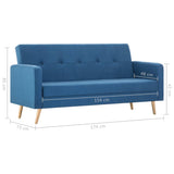 vidaXL Sofa fabric blue