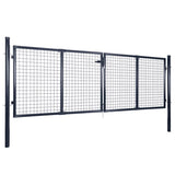 vidaXL Galvanized Steel Mesh Garden Fence 300x75 cm Grey