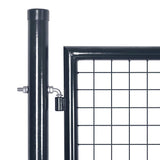 vidaXL Galvanized Steel Mesh Garden Fence 300x75 cm Grey
