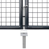vidaXL Galvanized Steel Mesh Garden Fence 300x75 cm Grey