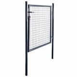 vidaXL Mesh Garden Fence Galvanized Steel 100x100 cm Gray