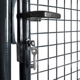 vidaXL Mesh Garden Fence Galvanized Steel 100x100 cm Gray