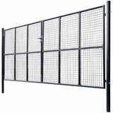 vidaXL Garden Fence Mesh Galvanized Steel 400x150 cm Gray