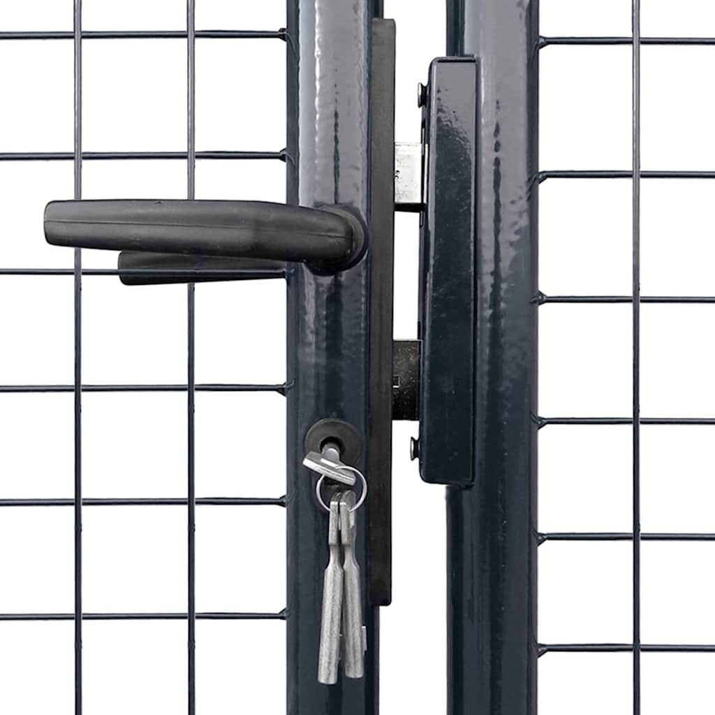 vidaXL Garden Fence Mesh Galvanized Steel 400x150 cm Gray