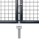 vidaXL Garden Fence Mesh Galvanized Steel 400x150 cm Gray