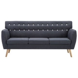vidaXL Driezitsbank 172x70x82 cm stof donkergrijs