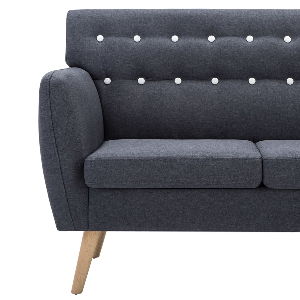 vidaXL Driezitsbank 172x70x82 cm stof donkergrijs