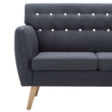 vidaXL Driezitsbank 172x70x82 cm stof donkergrijs
