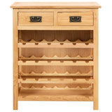 vidaXL Armoire à vin 72x32x90 cm massif eikenhout