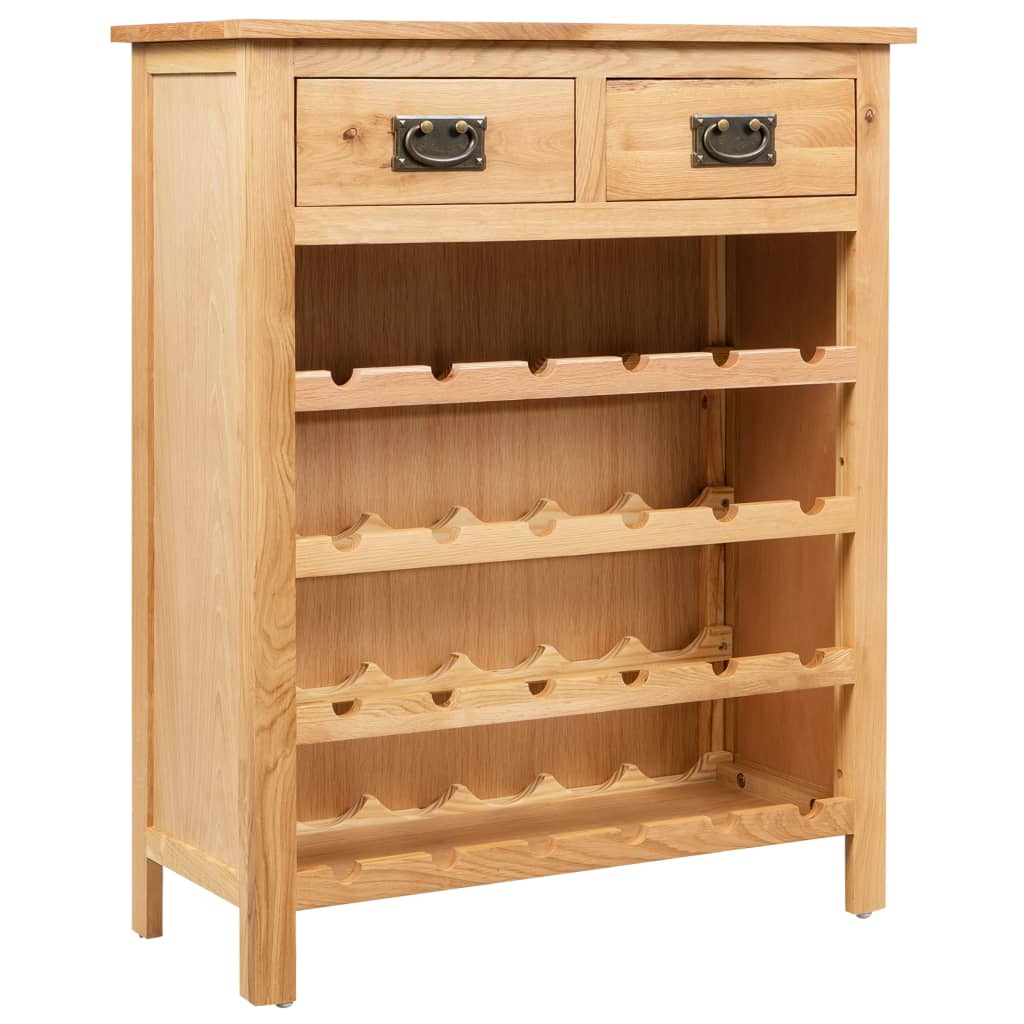 vidaXL Armoire à vin 72x32x90 cm massif eikenhout