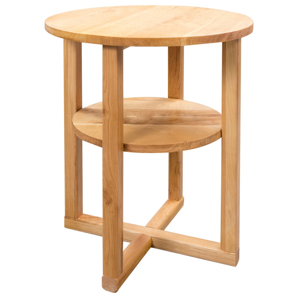 vidaXL Bijzettafel 40x50 cm massief eikenhout