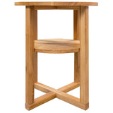 vidaXL Bijzettafel 40x50 cm massief eikenhout