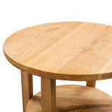 vidaXL Bijzettafel 40x50 cm massief eikenhout