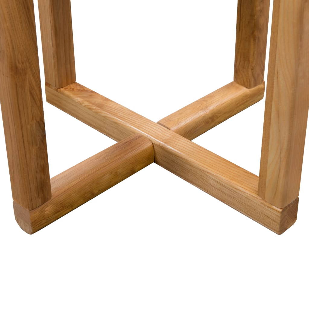 vidaXL Bijzettafel 40x50 cm massief eikenhout